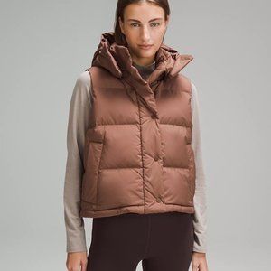 NWT Lululemon Wunder Puff Cropped Vest Roasted Brown Size 8